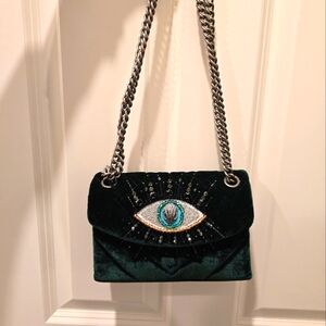 Kurt Geiger, medium, emerald green purse